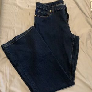 MK EUC skinny wide leg jeans size 14 dark wash